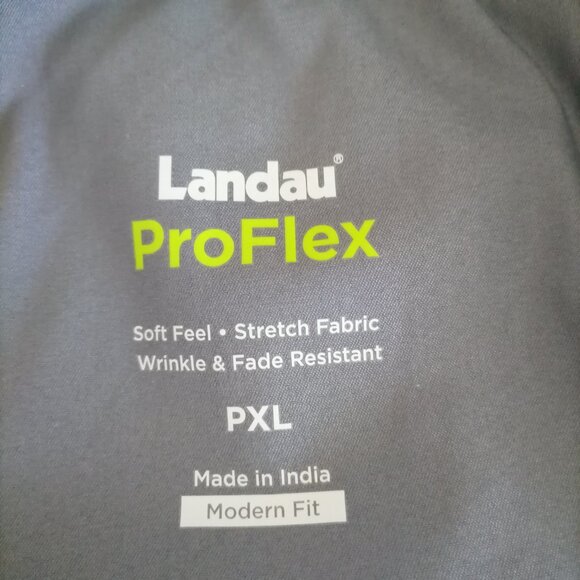 Landau Pro Flex Womens Gray Straight Leg Cargo Pocket Scrub Pants Size PXL - Picture 5 of 7